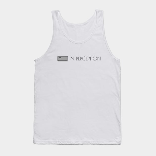 Shift In Perception White Tank Top by felixbunny